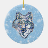 Der Winter Wolf   Keramik Ornament (Hinten)