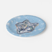 Der Winter Wolf Pappteller (Schrägansicht)