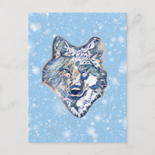 Der Winter Wolf   Postkarte