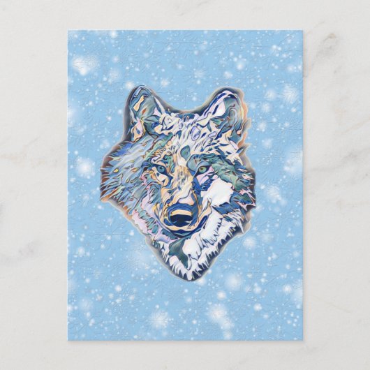 Der Winter Wolf Postkarte (Vorderseite)