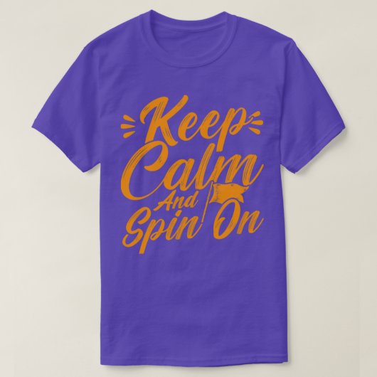 Der Winterfarbschutz Behalte Ruhe und Spin On1 T-Shirt (Design vorne)