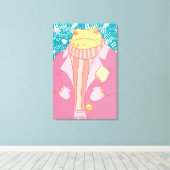 Der Winterfrosch Leinwanddruck (Insitu (Holzboden))