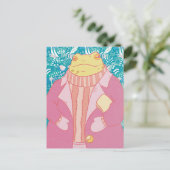 Der Winterfrosch Postkarte (Stehend Vorderseite)
