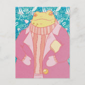 Der Winterfrosch Postkarte (Vorderseite)