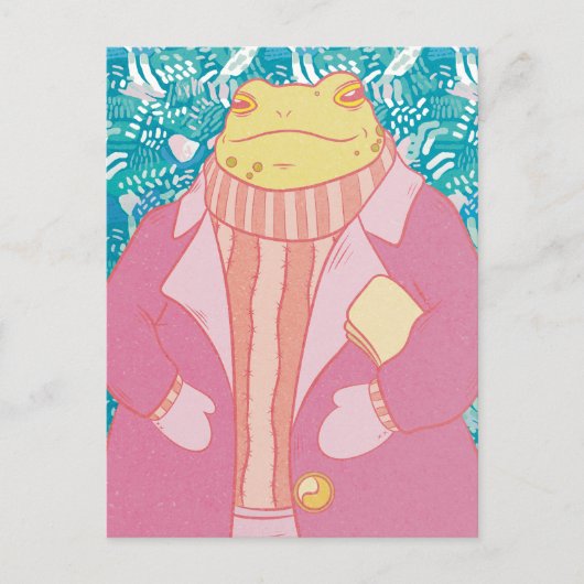 Der Winterfrosch Postkarte (Vorderseite)