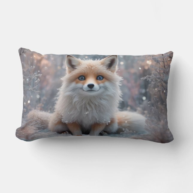 Der Winterfuchs Lendenkissen (Vorderseite)