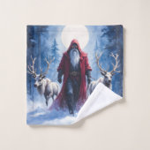 Der Winterkönig kommt.  Badhandtuch Set (Waschlappen)