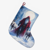 Der Winterkönig kommt. Großer Weihnachtsstrumpf (Vorderansicht (hängend))