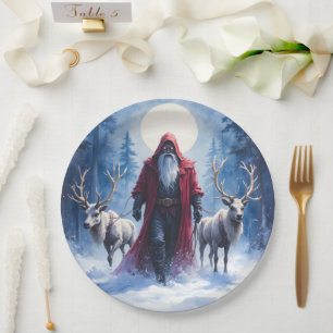 Der Winterkönig kommt.  Pappteller