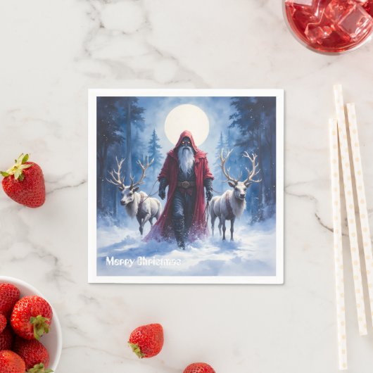 Der Winterkönig kommt. Serviette (Beispiel)