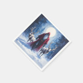 Der Winterkönig kommt. Serviette (Ecke)