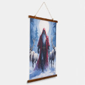 Der Winterkönig kommt. Wandteppich Mit Holzrahmen (Gewinkelt)