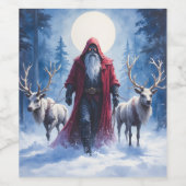 Der Winterkönig kommt.  Weinetikett (Einzelnes Label)