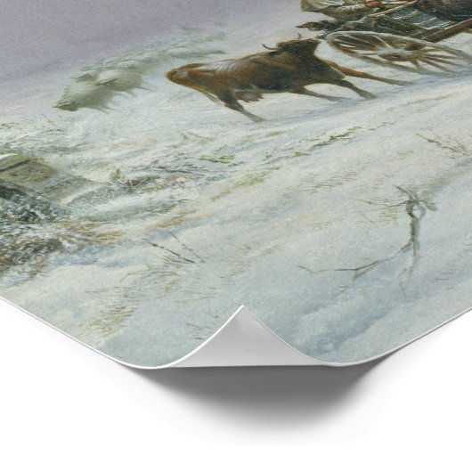 Der winterliche Weg zum Markt Poster (Ecke)