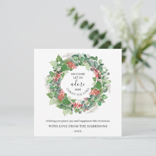 Der Winterschrei Lasse uns zu seiner Weihnachtskar (Stehend Vorderseite)