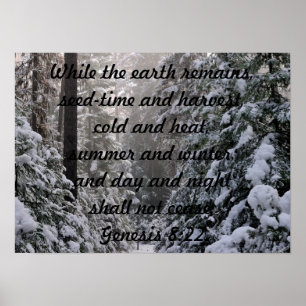 Der Wintersommer wird die Genesis 8:22 POSTER nich