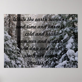 Der Wintersommer wird die Genesis 8:22 POSTER nich