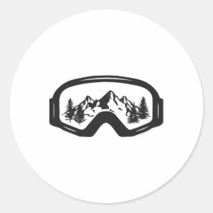 Der Wintersportladen Uni-kids Jungen Skibrille Runder Aufkleber
