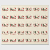 Der Wintersporturlaub in der Saison Geschenkpapier (Flach)