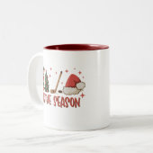 Der Wintersporturlaub in der Saison Zweifarbige Tasse (Vorderseite Links)