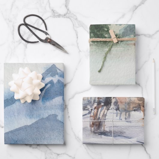 Der Winterwald Geschenkpapier Set (Vorderseite)