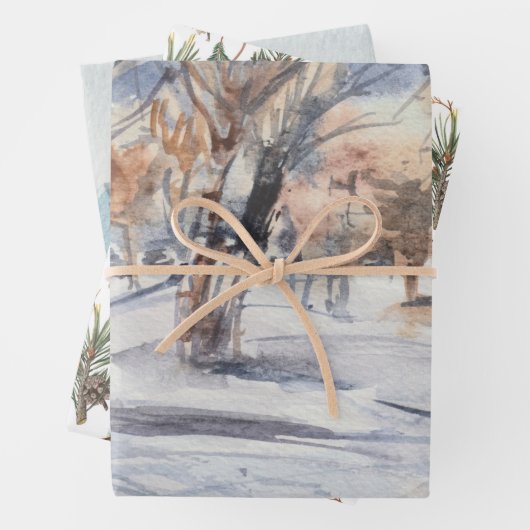 Der Winterwald Geschenkpapier Set (Beispiel)