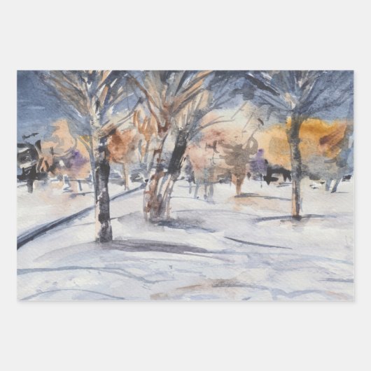 Der Winterwald Geschenkpapier Set (Vorderseite)