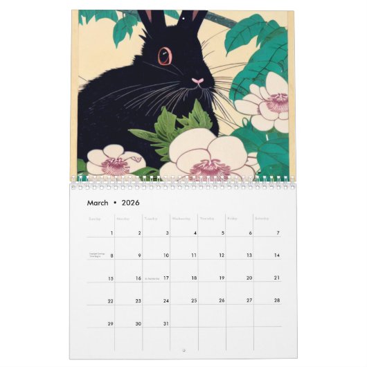Der winzig schöne, sonnige Mini-Lop-Kaninchenkalen Kalender (Mär 2026)