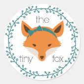 der winzige Fuchsaufkleber Runder Aufkleber (Vorderseite)