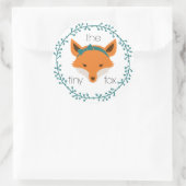 der winzige Fuchsaufkleber Runder Aufkleber (Tasche)