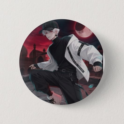 Der Wirbelwind des Alchemisten Anime-Junge-Knopf - Button (Vorderseite)