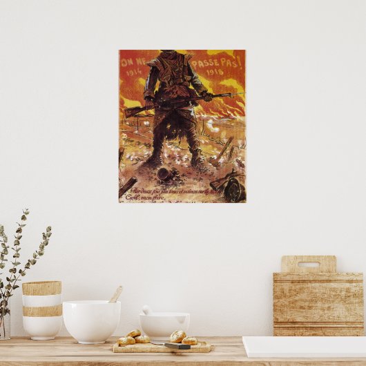 Der wird nicht bestehen! (1918)_Propaganda-Poster Poster (Küche)