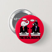 Der wirkliche Debatten-Knopf Button (Vorne & Hinten)