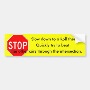 der wirkliche Stoppschild Autoaufkleber
