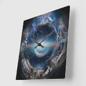 Der Wirrwarr der Wahnsinn Quadratische Wanduhr (Winkel)