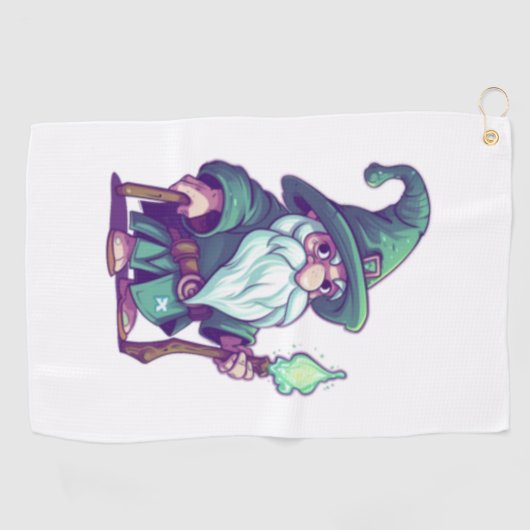 Der Wise Wizard Gnome Golfhandtuch (Horizontal)