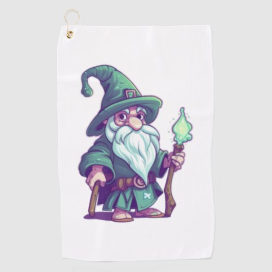 Der Wise Wizard Gnome Golfhandtuch (Vorderseite)