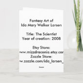 Der Wissenschaftler Karte (Rückseite)