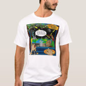 Der Wissenschaftler und die Spaceinvaders T-Shirts (Vorderseite)