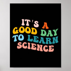 Der Wissenschaftsschüler gibt einen guten Tag, um Poster