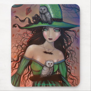 Der Witch and th Owls Mauspad von Molly Harrison