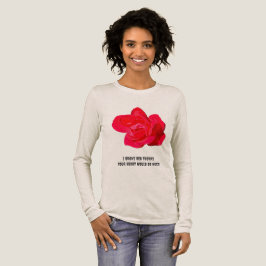 Der witzige Panzer-Rose-Langarm-Shirt Tri-Blend Shirt