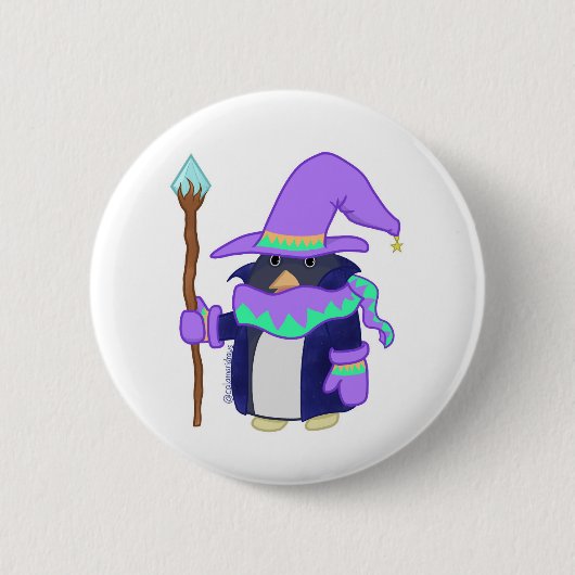 Der Wizard Penguin Badge Button (Vorderseite)