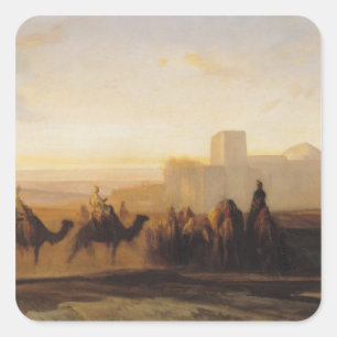 Der Wohnwagen Quadratischer Aufkleber