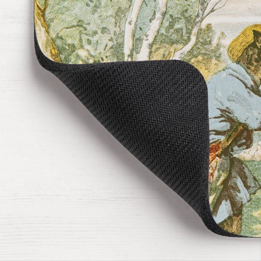 Der Wolf als Schäfer Mousepad (Ecke)