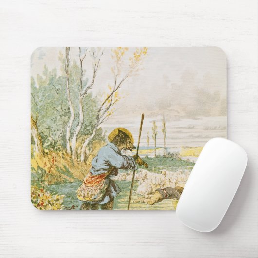 Der Wolf als Schäfer Mousepad (Mit Mouse)