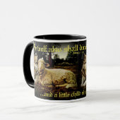 "Der Wolf bleibt mit dem niederlegenden Lamm" Tasse (Vorderseite Links)