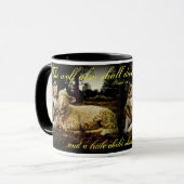 "Der Wolf bleibt mit dem niederlegenden Lamm" Tasse (Vorderseite Links)