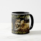 "Der Wolf bleibt mit dem niederlegenden Lamm" Tasse (VorderseiteRechts)