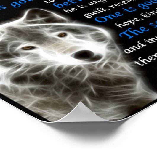 Der Wolf, den du Füttre Poster (Ecke)